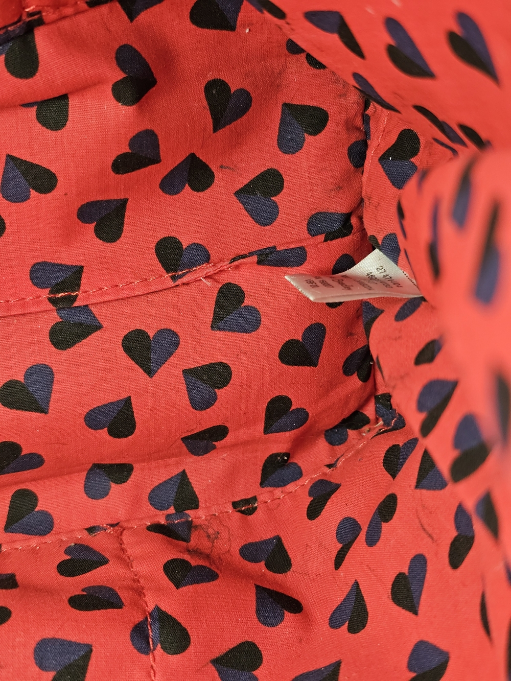 Vera Bradley Navy Quilted Tote - Sweet Hearts Pattern - Picture 8 of 8